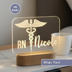 Personalized Nurse Night Light | Medical Personnel & Appreciation Gift